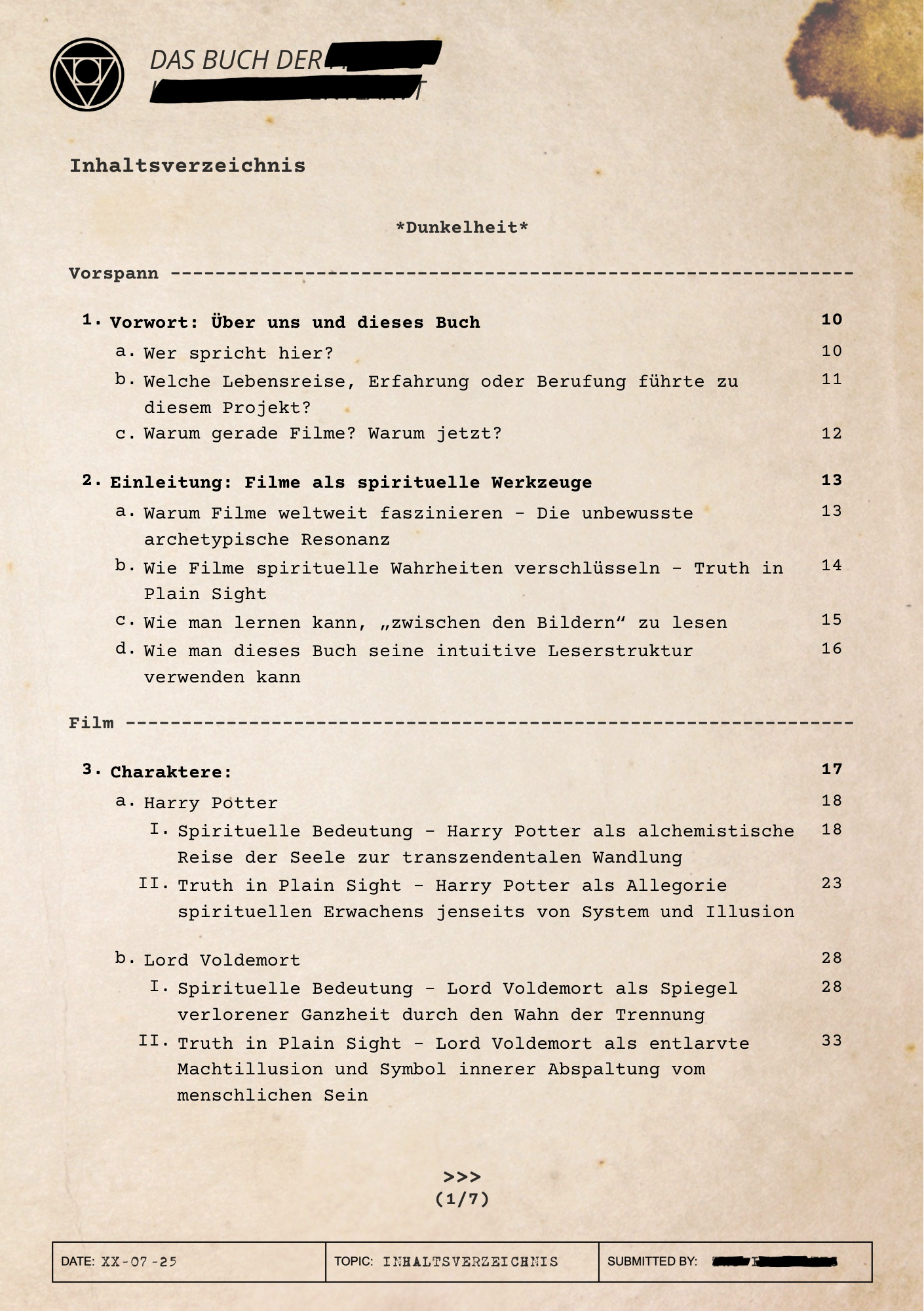 Das Buch der Filme [Band 1]